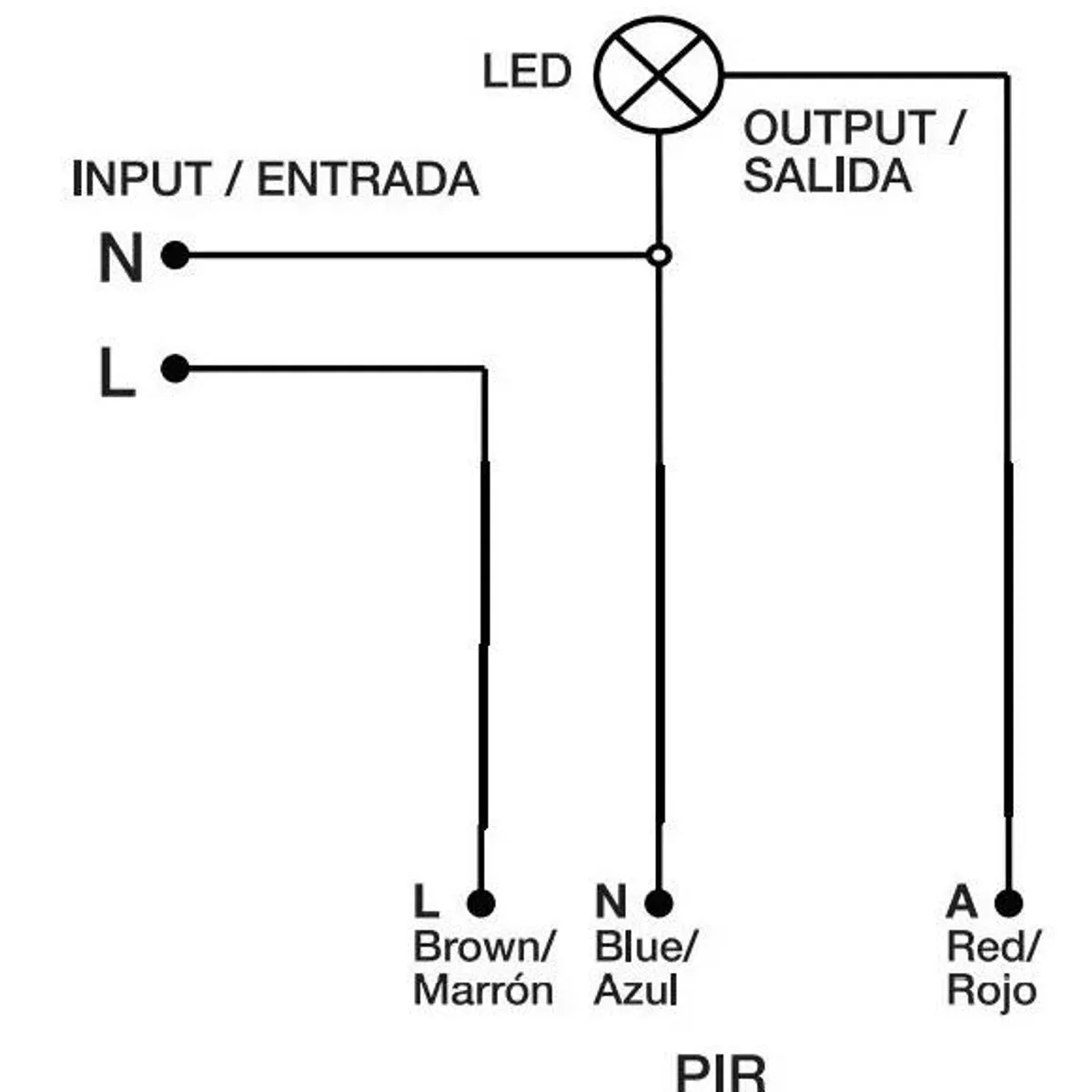 GENERICO - Sensor Automático de Movimiento y Luz LED 220V 1200W