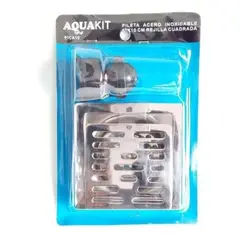 GENERICO - Rejilla Cuadrada de Acero Inoxidable para Drenaje Elegante