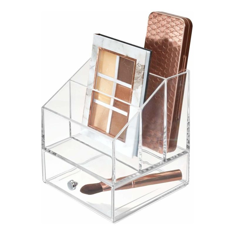 GENERICO - Organizador Transparente de Maquillaje y Cosméticos 3 Compartimentos
