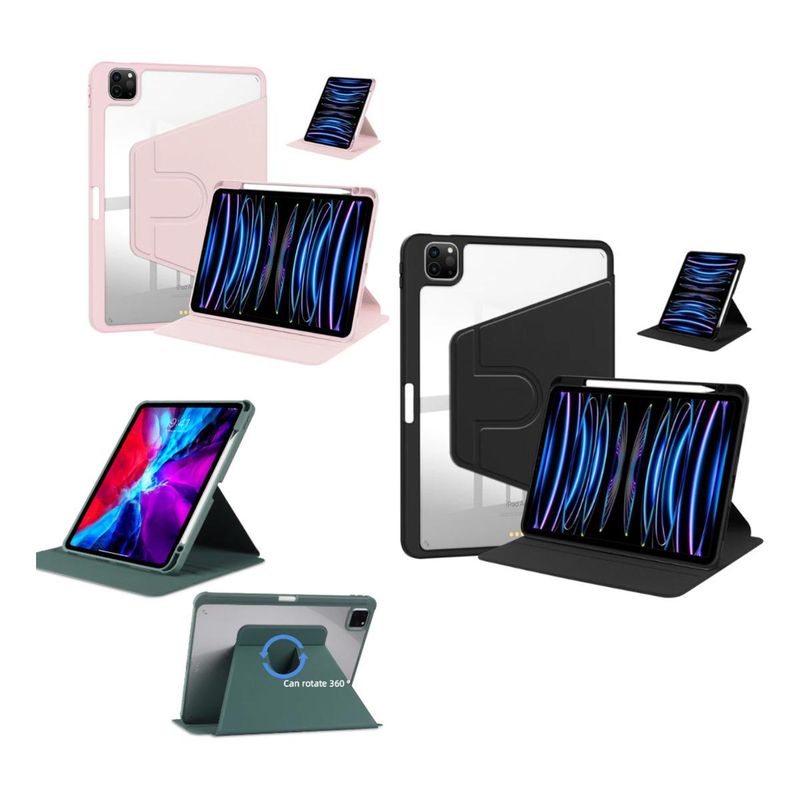GENERICO - Funda Giro 360 Transparente para iPad Air 6 M2 2024