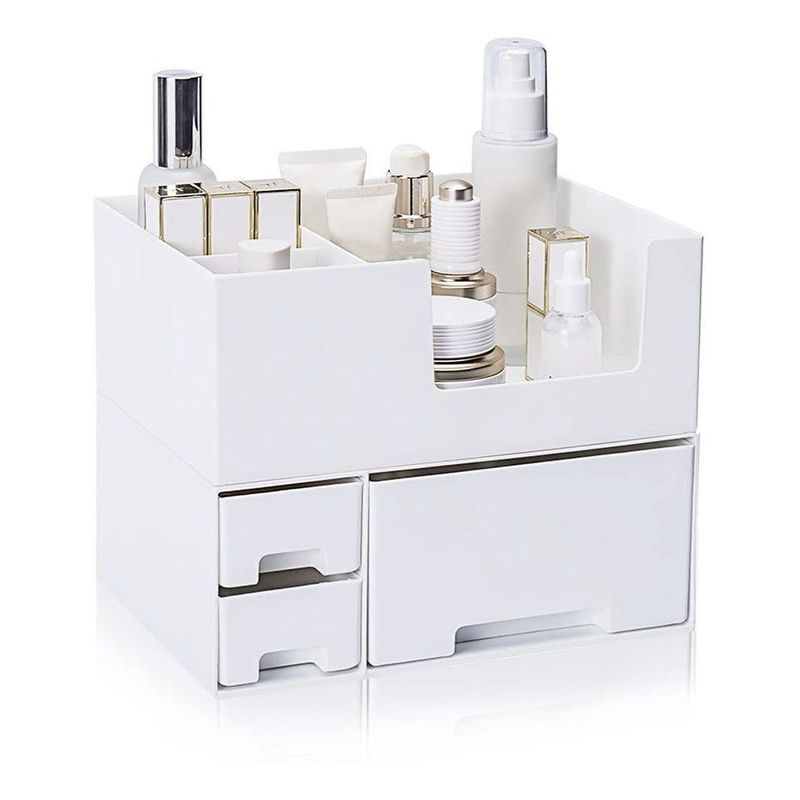 GENERICO - Organizador Blanco para Cosméticos y Accesorios de Belleza