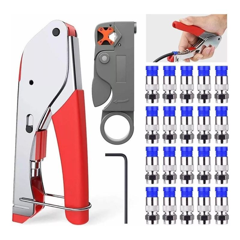 GENERICO - Pinza Pelacables Coaxiales RG6RG59 con Mango Ergonómico