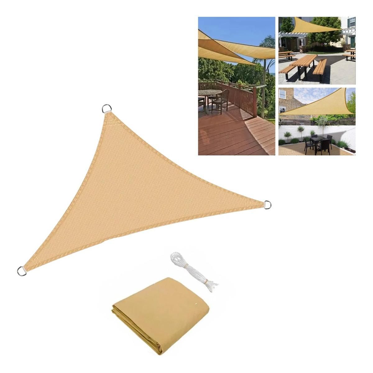GENERICO - Toldo Vela Rectangular de Alta Densidad para Sombra Ideal