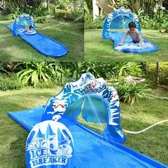 GENERICO - Tobogán Acuático Inflable con Rociadores y Diversión Acuática