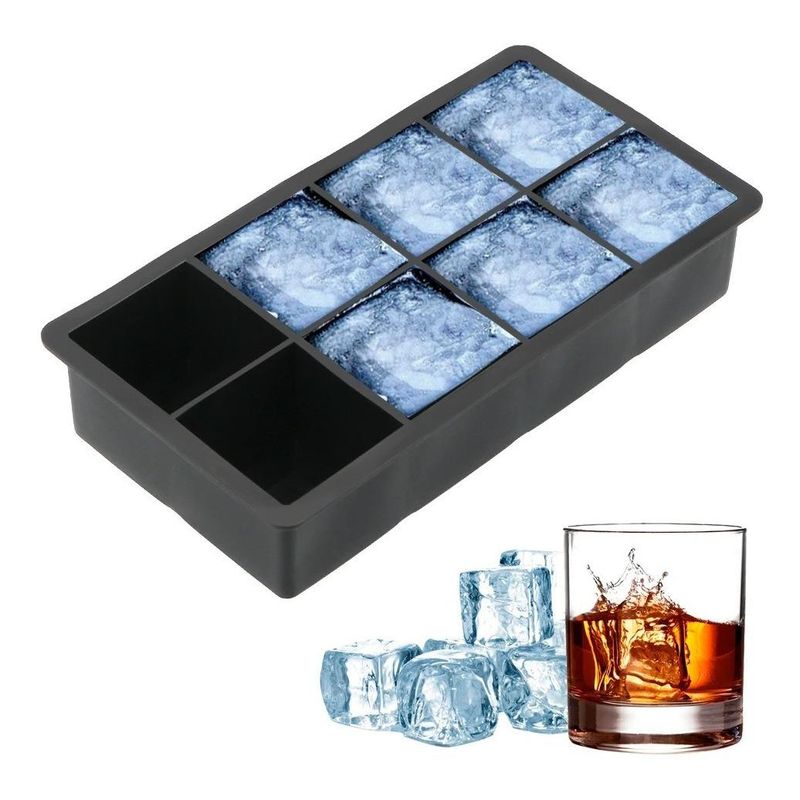GENERICO - Molde de Silicona para Hielo y Postres con Tapa 8 Cavidades