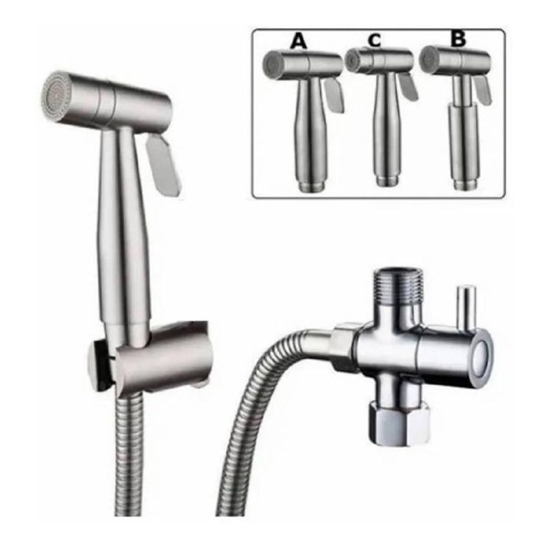 GENERICO - Ducha Bidet de Acero Inoxidable para WC Set Completo