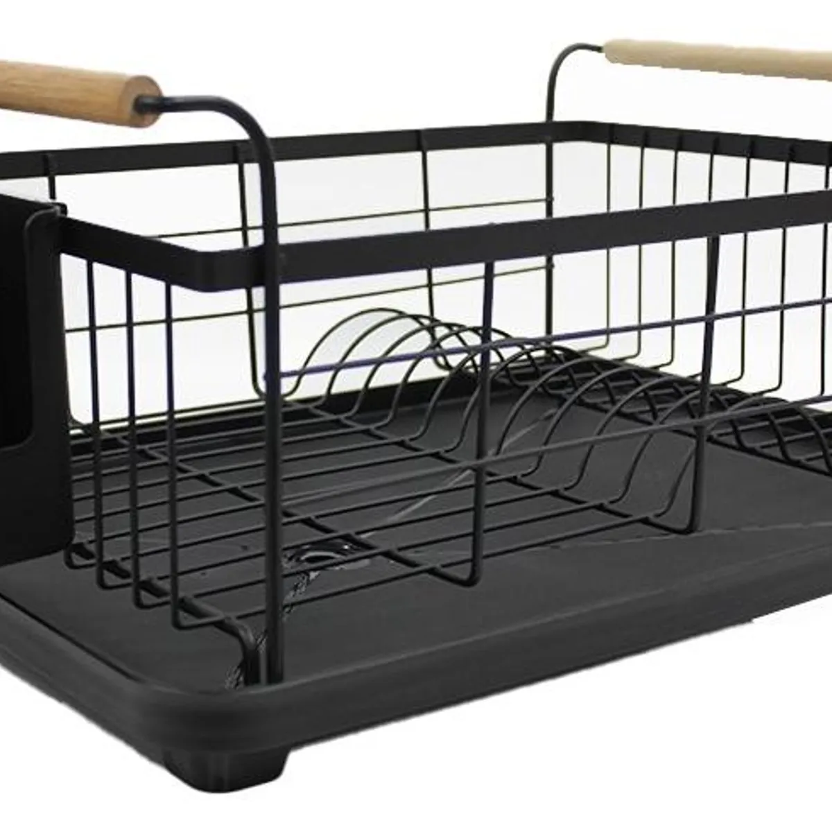 GENERICO - Escurridor de Platos Moderno con Soporte de Madera Elegante