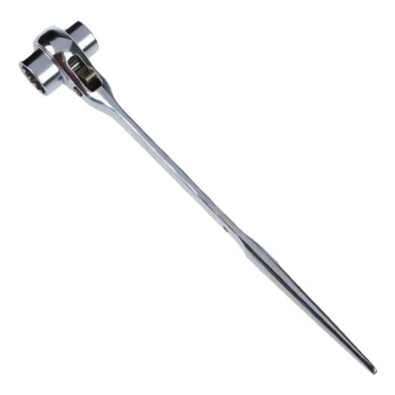 GENERICO - Llave Carraca Profesional 19 y 22 mm Cromada Estriada