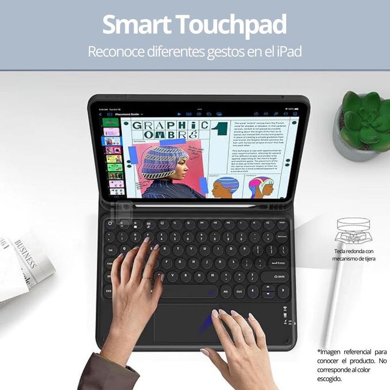 GENERICO - Funda Teclado Touchpad 109 para iPad Air con Soporte Magnético