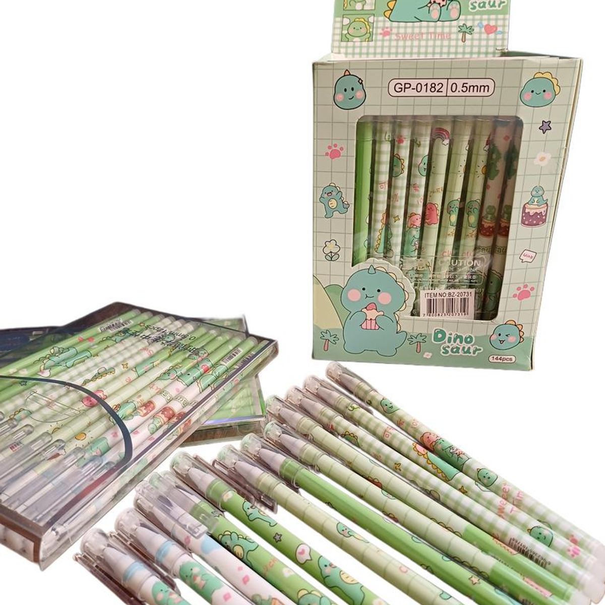 GENERICO - Juego de 12 Lápices Borrables con Diseños de Dinosaurios