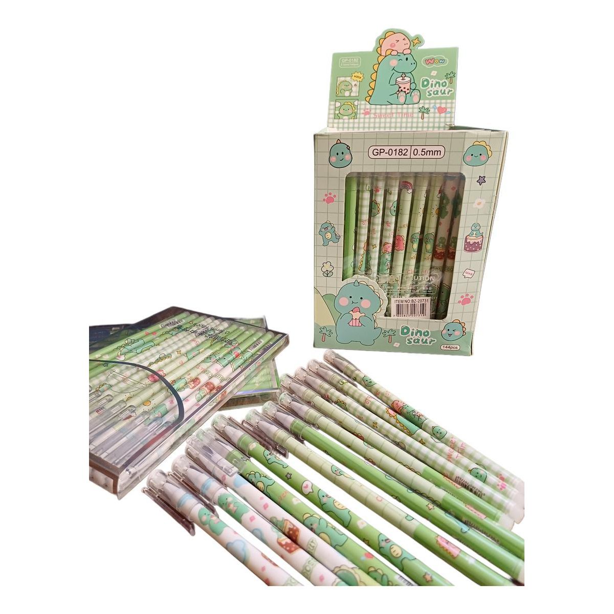 GENERICO - Juego de 12 Lápices Borrables con Diseños de Dinosaurios