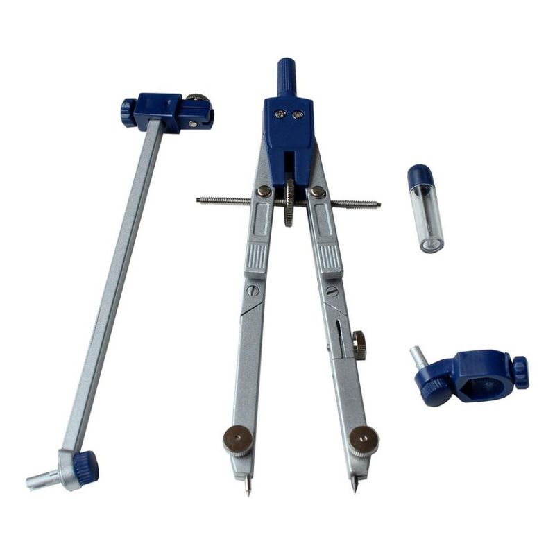GENERICO - Compás Metálico de Precisión con Extensor y Adaptador