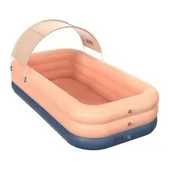 GENERICO - Piscina Inflable Rectangular Automática para Verano 7 Personas