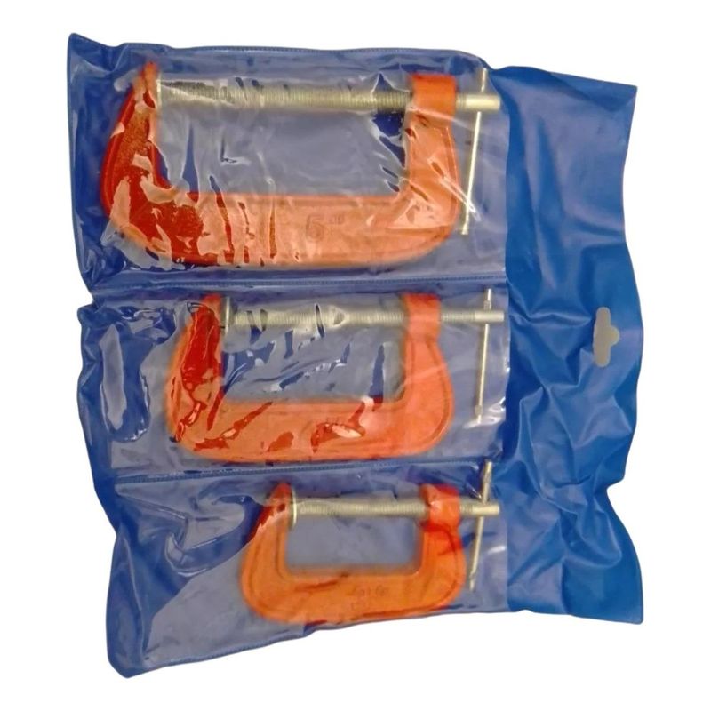 GENERICO - Set de 3 prensas ajustables para carpintería y metal