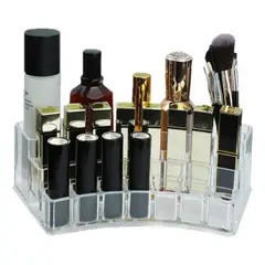 GENERICO - Organizador Acrílico para Labiales con 18 Compartimentos