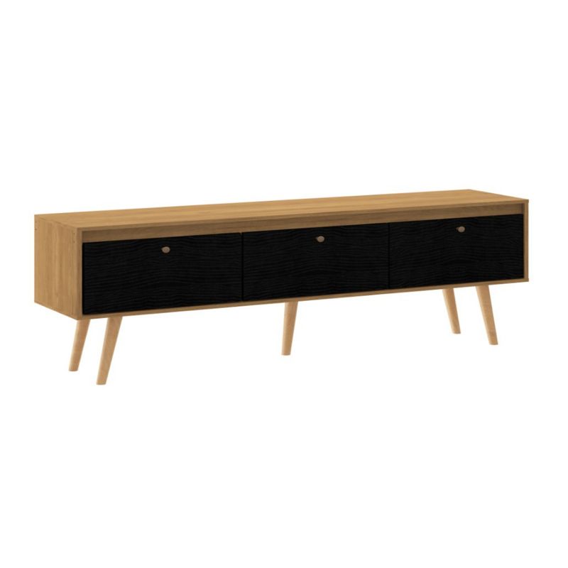 EXIT - Rack 70 " Menphis Roble/negro 160x59x36.5 cm