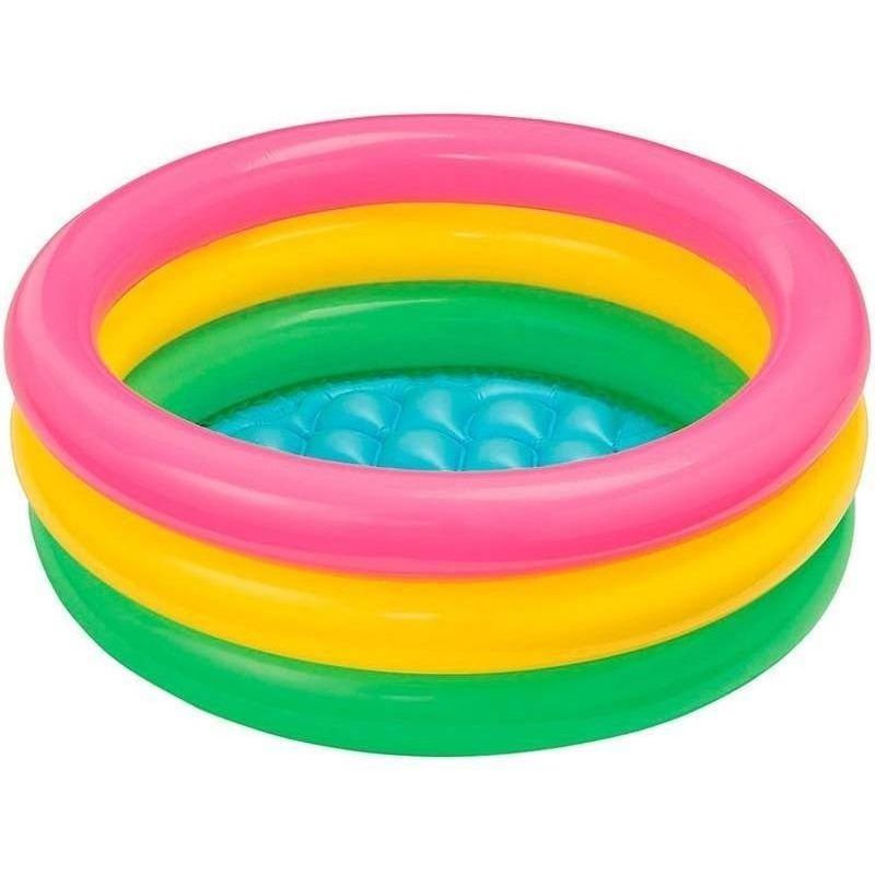 GENERICO - Piscina Inflable para Bebés con 3 Anillos de Colores 86 cm