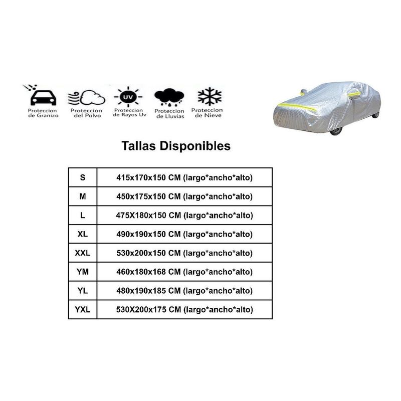 GENERICO - Cobertor Premium Impermeable para SUV y Camioneta con Felpa
