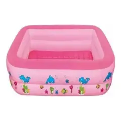 GENERICO - Piscina Inflable Rosa para Diversión Familiar en Verano