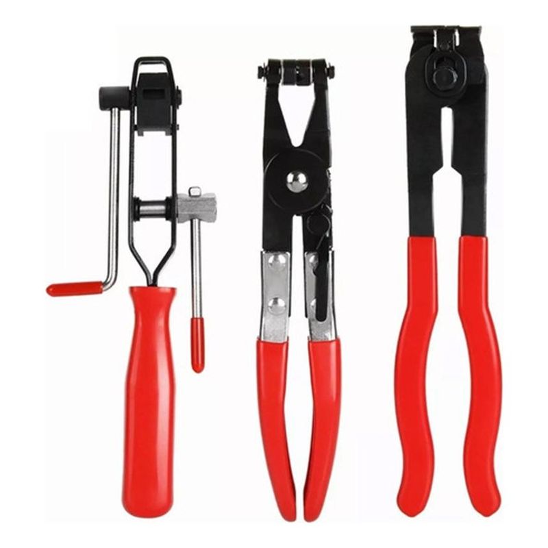 GENERICO - Kit de Pinzas para Abrazaderas de Manguera 3 Piezas