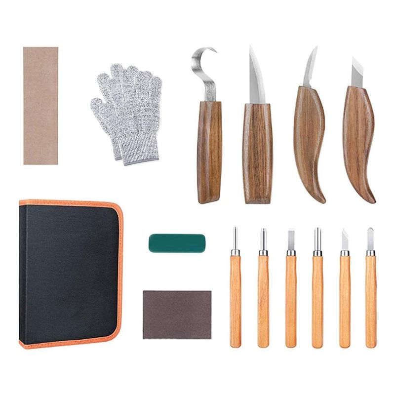 GENERICO - Juego Completo de 15 Herramientas para Tallar Madera