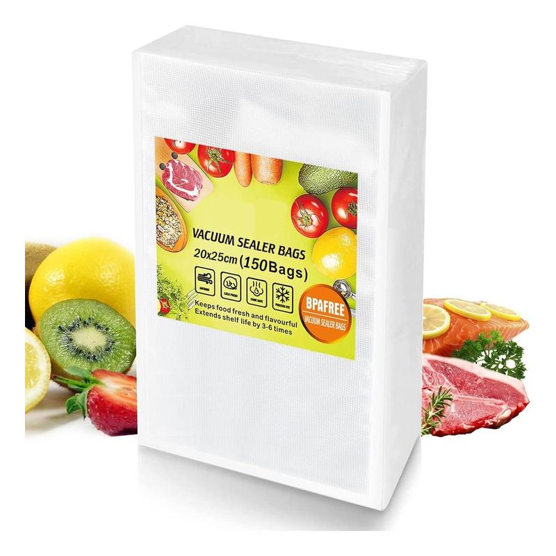 GENERICO - Bolsas de Sellado al Vacío 20x25cm - 150 Unidades Resistentes