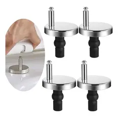 GENERICO - Juego de 4 Bisagras Fijas para Asientos de Inodoro Estándar