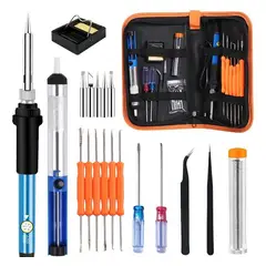 GENERICO - Kit de Soldadura 60W con Punta Regulable y Accesorios Completo
