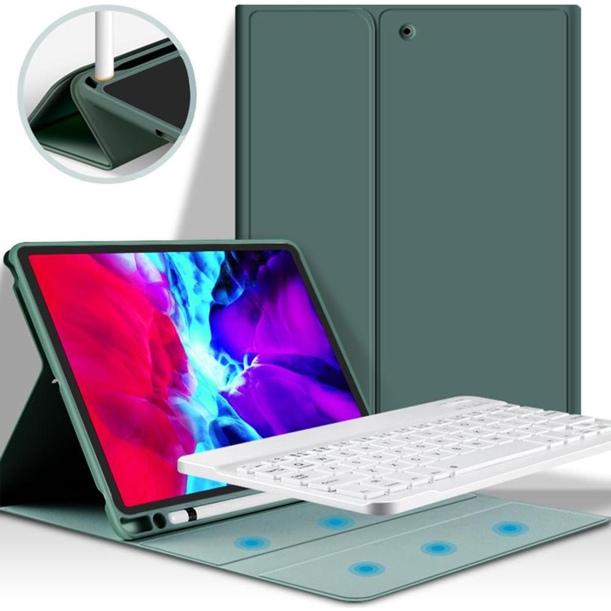 GENERICO - Funda con Teclado Bluetooth y Soporte para Apple Pencil