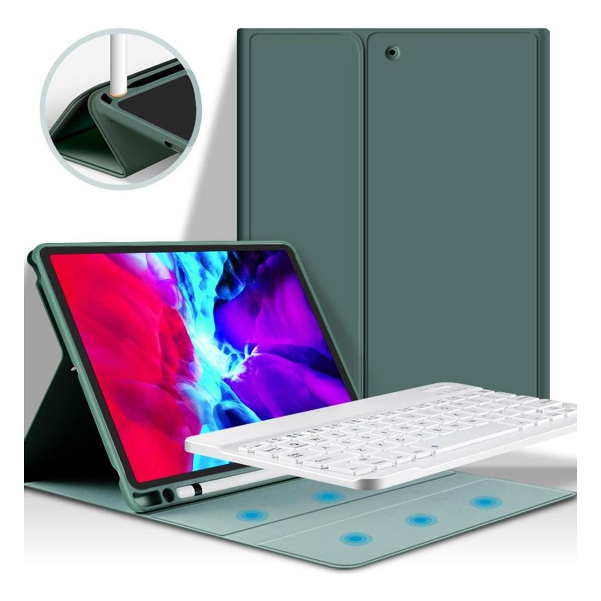 GENERICO - Funda con Teclado Bluetooth y Soporte para Apple Pencil