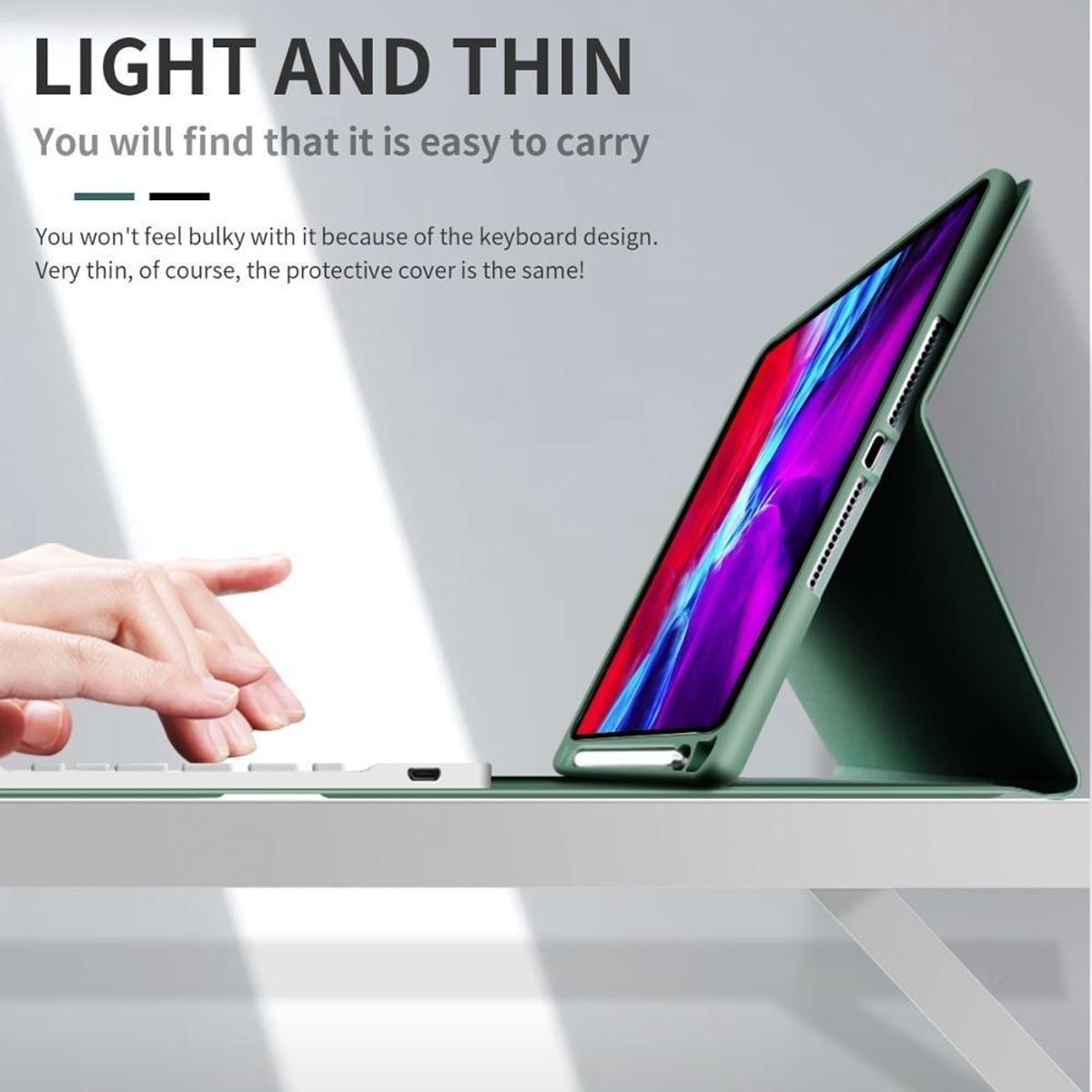 GENERICO - Funda con Teclado Bluetooth y Soporte para Apple Pencil