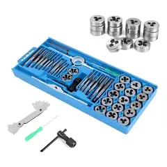 GENERICO - Set Completo de Terrajas Macho con 40 Piezas Metálicas