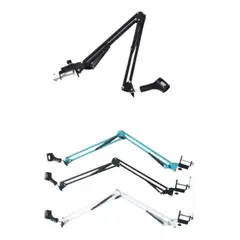 GENERICO - Soporte Metálico Ajustable para Micrófono Plegable y Compacto