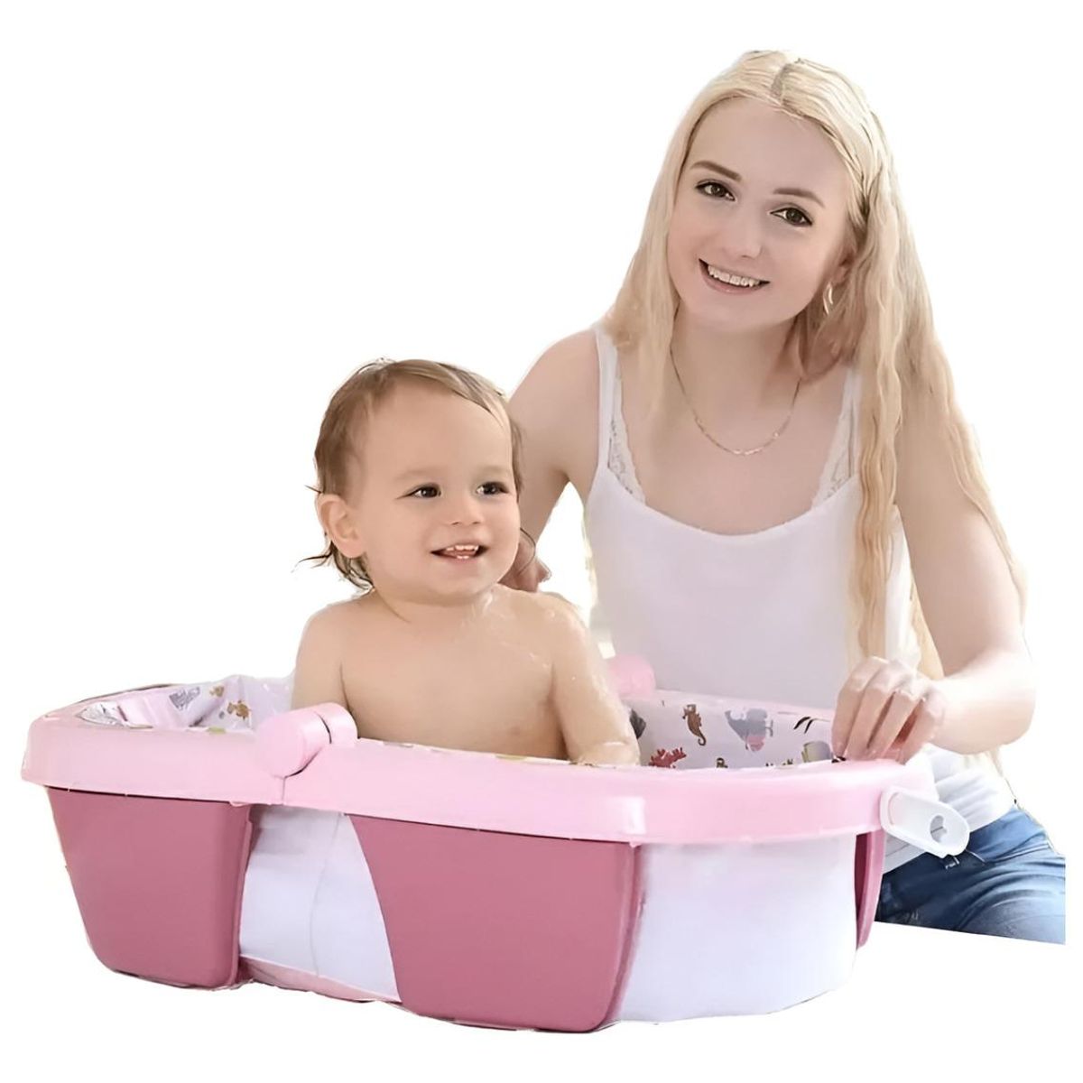 GENERICO - Bańera Plegable Inflable Antideslizante para Bebés