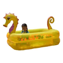 GENERICO - Piscina Inflable Redonda Dragón y Caballito de Mar 140 cm