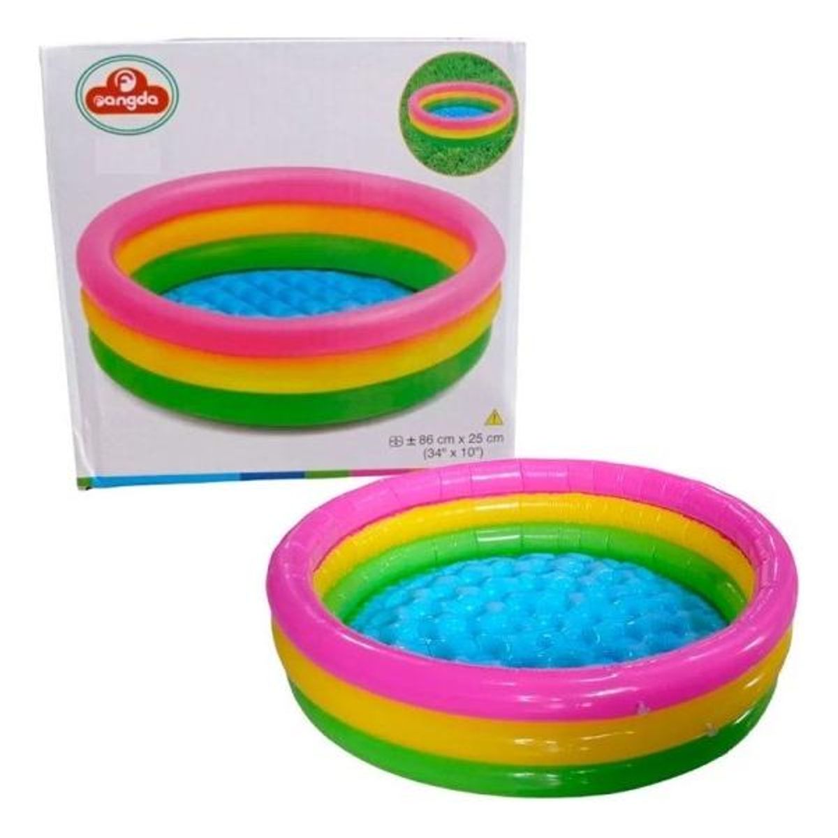 GENERICO - Piscina Inflable Acolchada para Bebés Tricolor de 168 cm