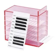 GENERICO - Organizador Acrílico de Pestañas con 6 Compartimentos y Cajones