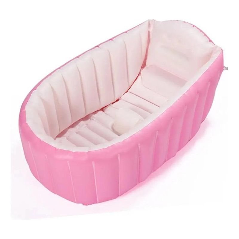GENERICO - Tina Inflable Rosada para Baños Seguros de Bebés Pequeños