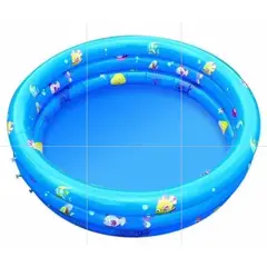 GENERICO - Piscina Inflable de PVC para Bebés 3 Anillos 140 cm Diversión