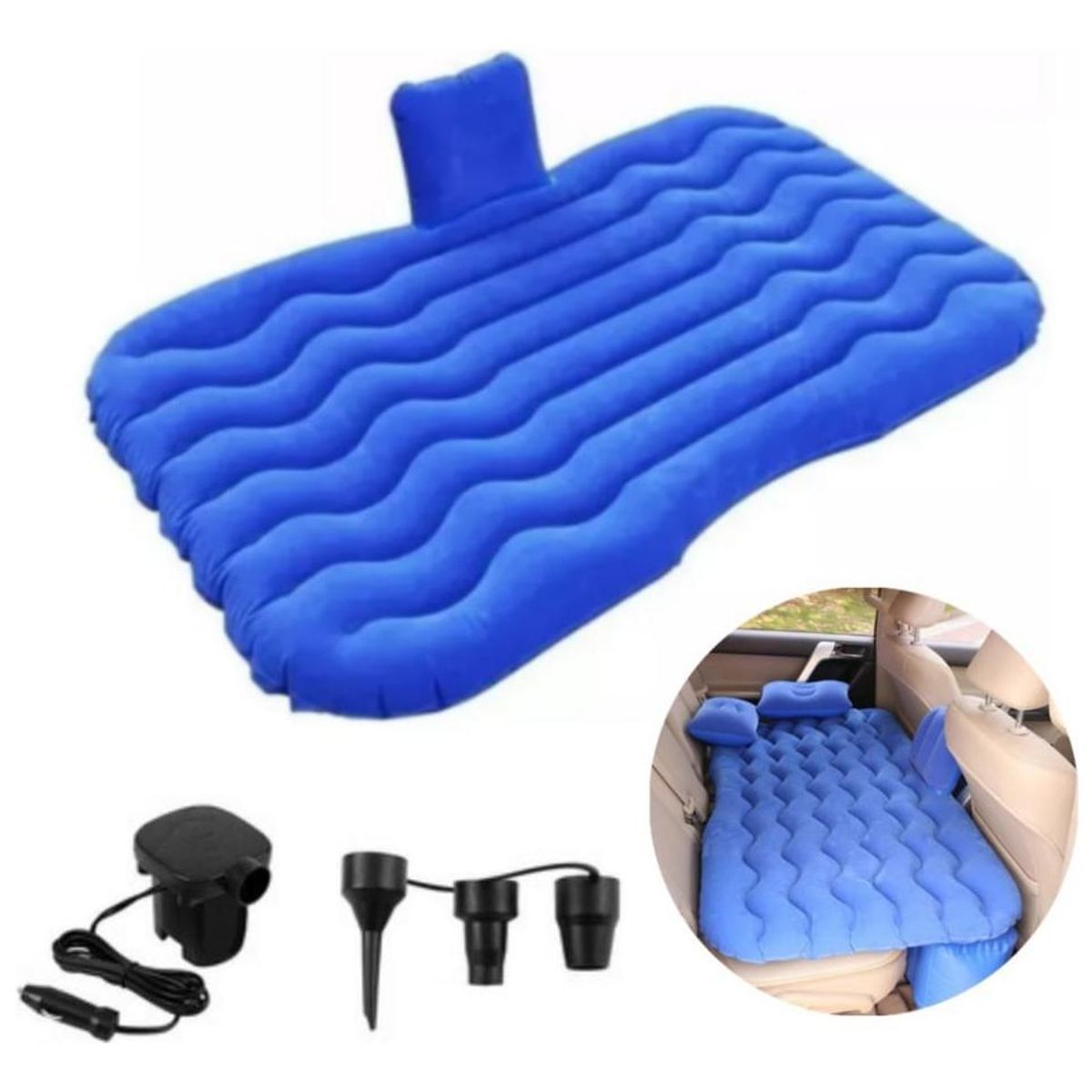 GENERICO - Cama Inflable Trasera para Autos con Compresor de 12V
