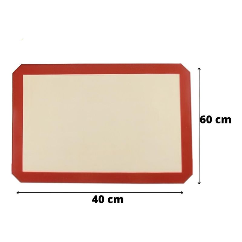 GENERICO - Set de 4 Esteras de Silicona Antiadherentes para Cocina 60x40