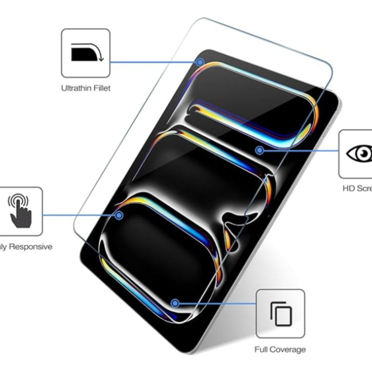 GENERICO - Protector de Vidrio Templado Ultra Delgado para iPad Air 13