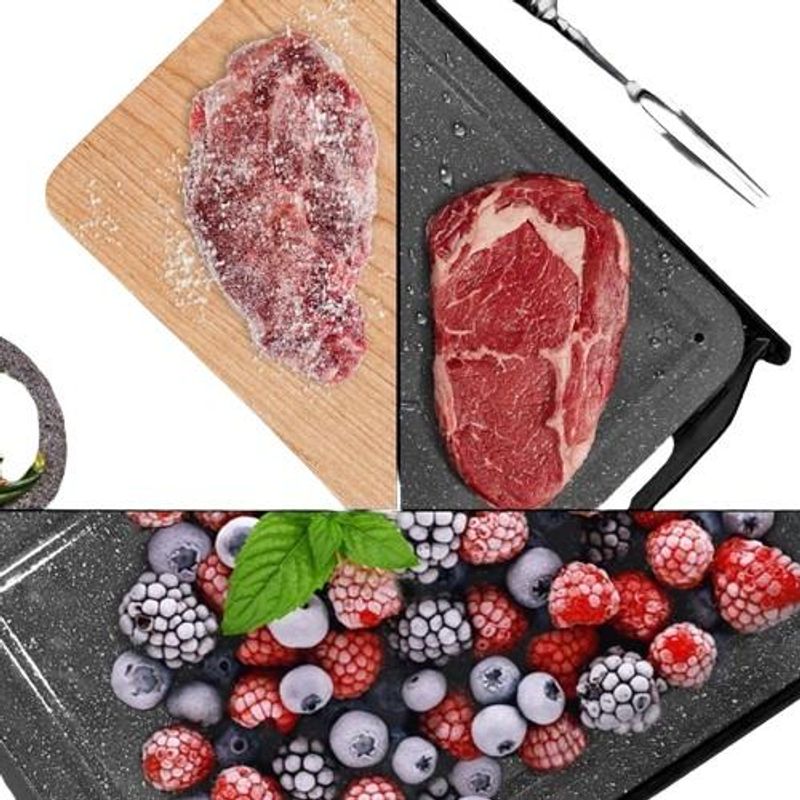 GENERICO - Plancha Descongela Rápido Cocina y Descongela en 25 Minutos