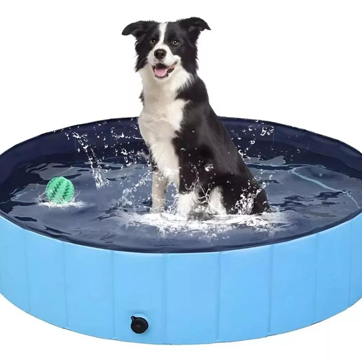 GENERICO - Piscina Plegable para Perros Azul Diversión Acuática Verano