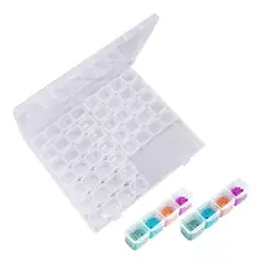 GENERICO - Caja de Almacenamiento Transparente con 56 Compartimentos