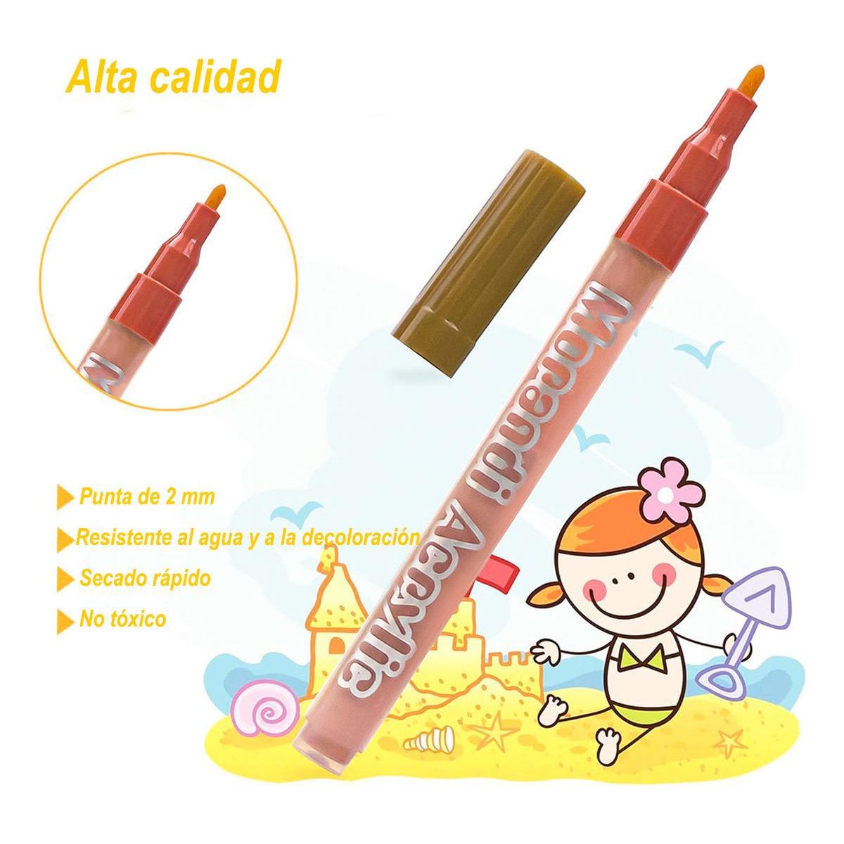 GENERICO - Set de 36 Rotuladores Acrílicos para Artistas Creativos