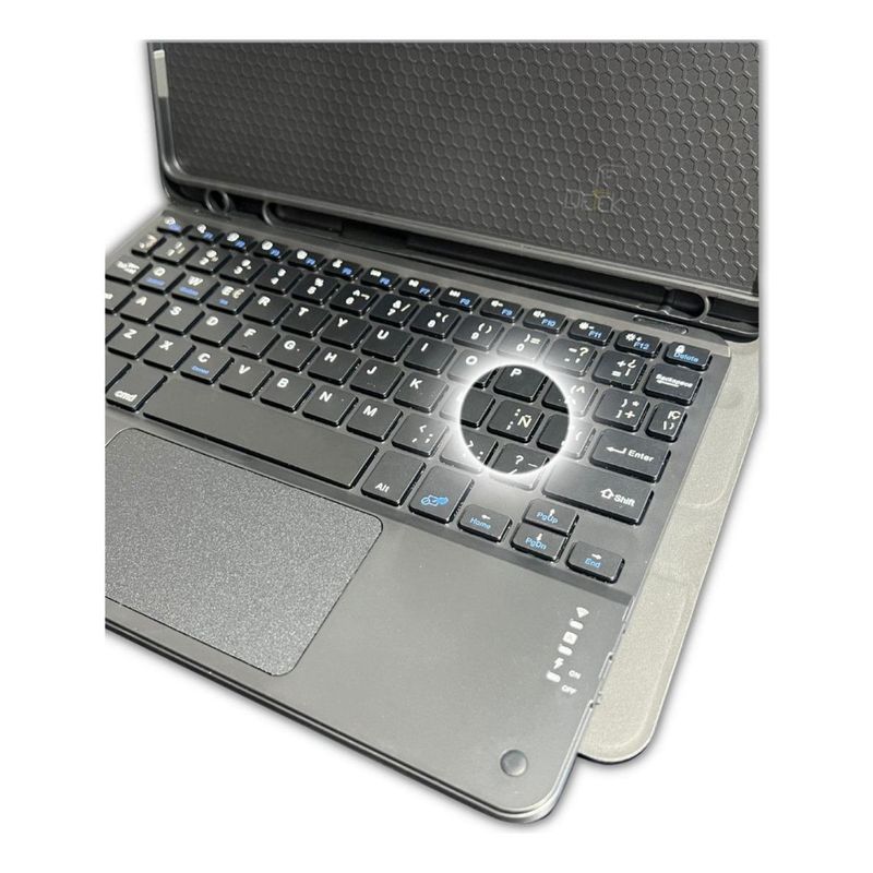 GENERICO - Funda de Cuero con Teclado y Touchpad para iPad 97