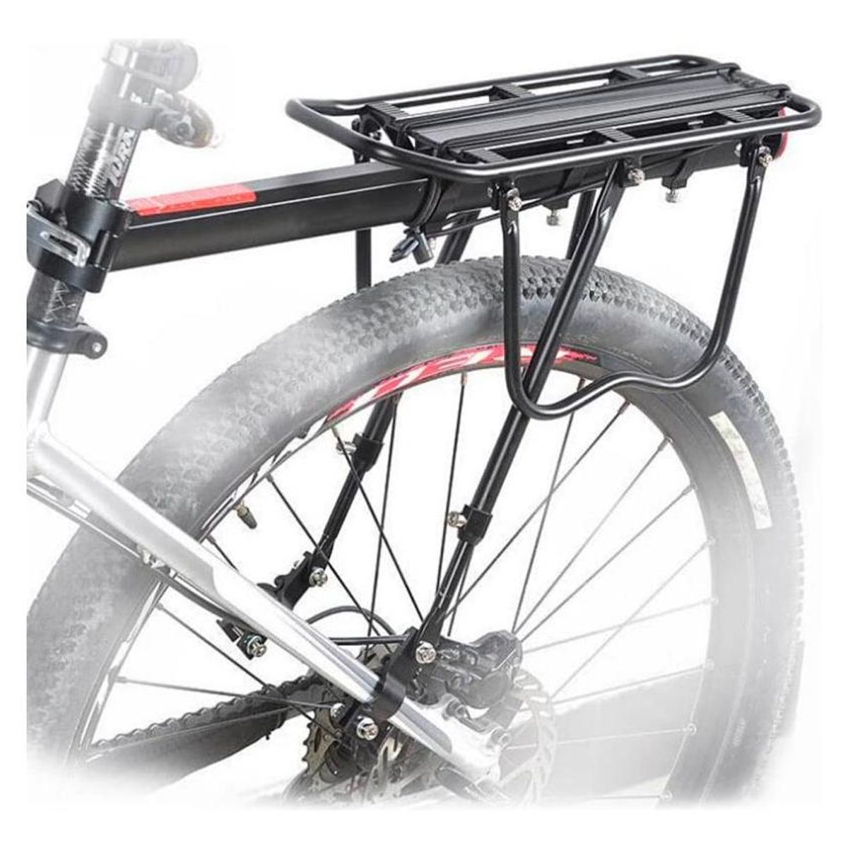 GENERICO - Parrilla de Bicicleta Ajustable con Reflector y Gran Capacidad