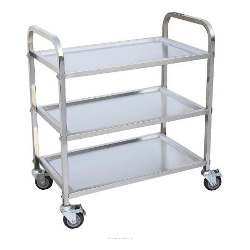 GENERICO - Carro Transportador de Acero Inoxidable con 3 Niveles