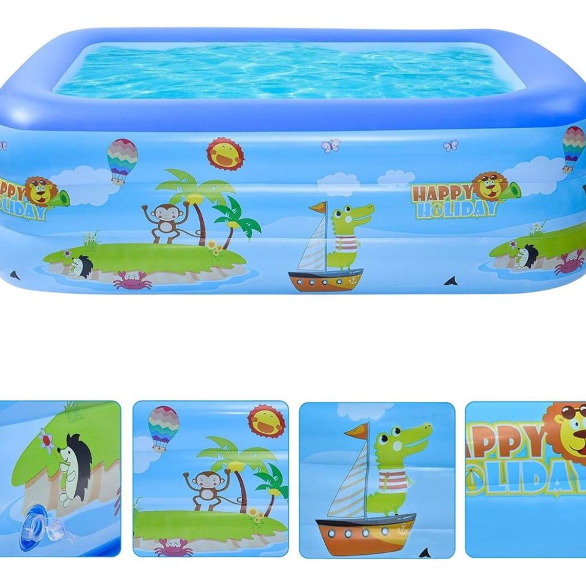 GENERICO - Piscina Inflable Rectangular Colorida para Niños 150 M